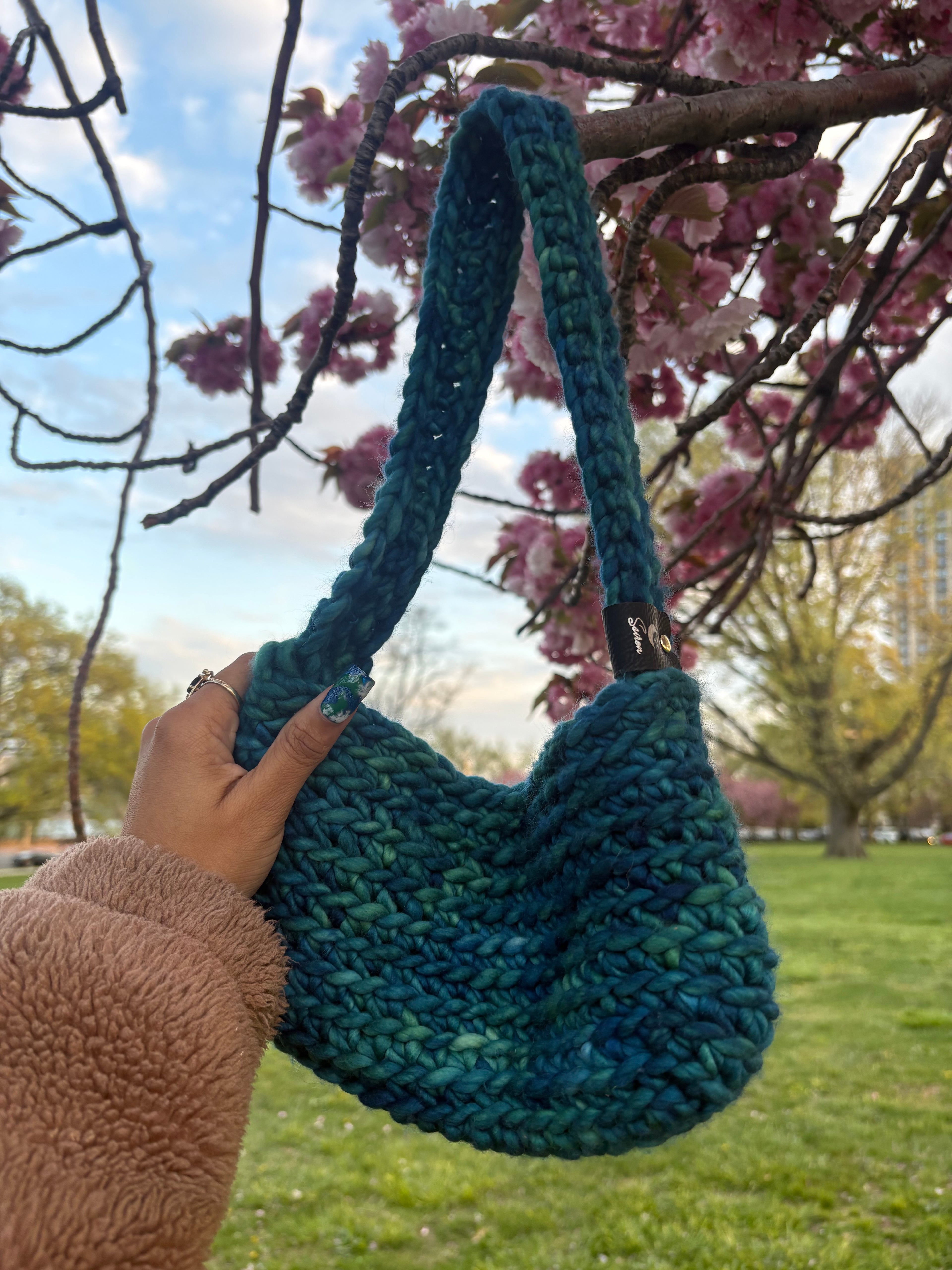 Deep Blu Crochet bag