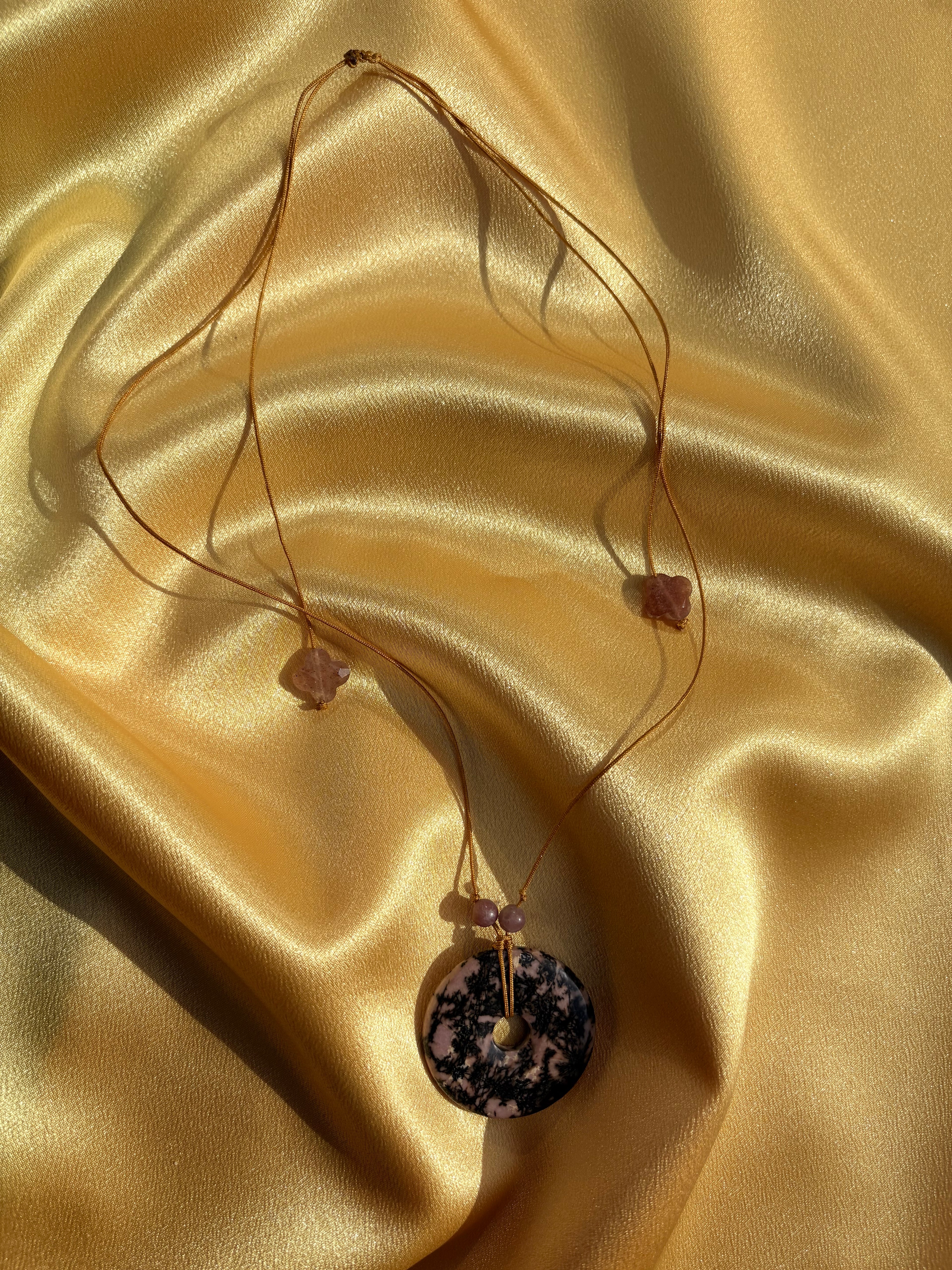 Rhodonite Donut necklace