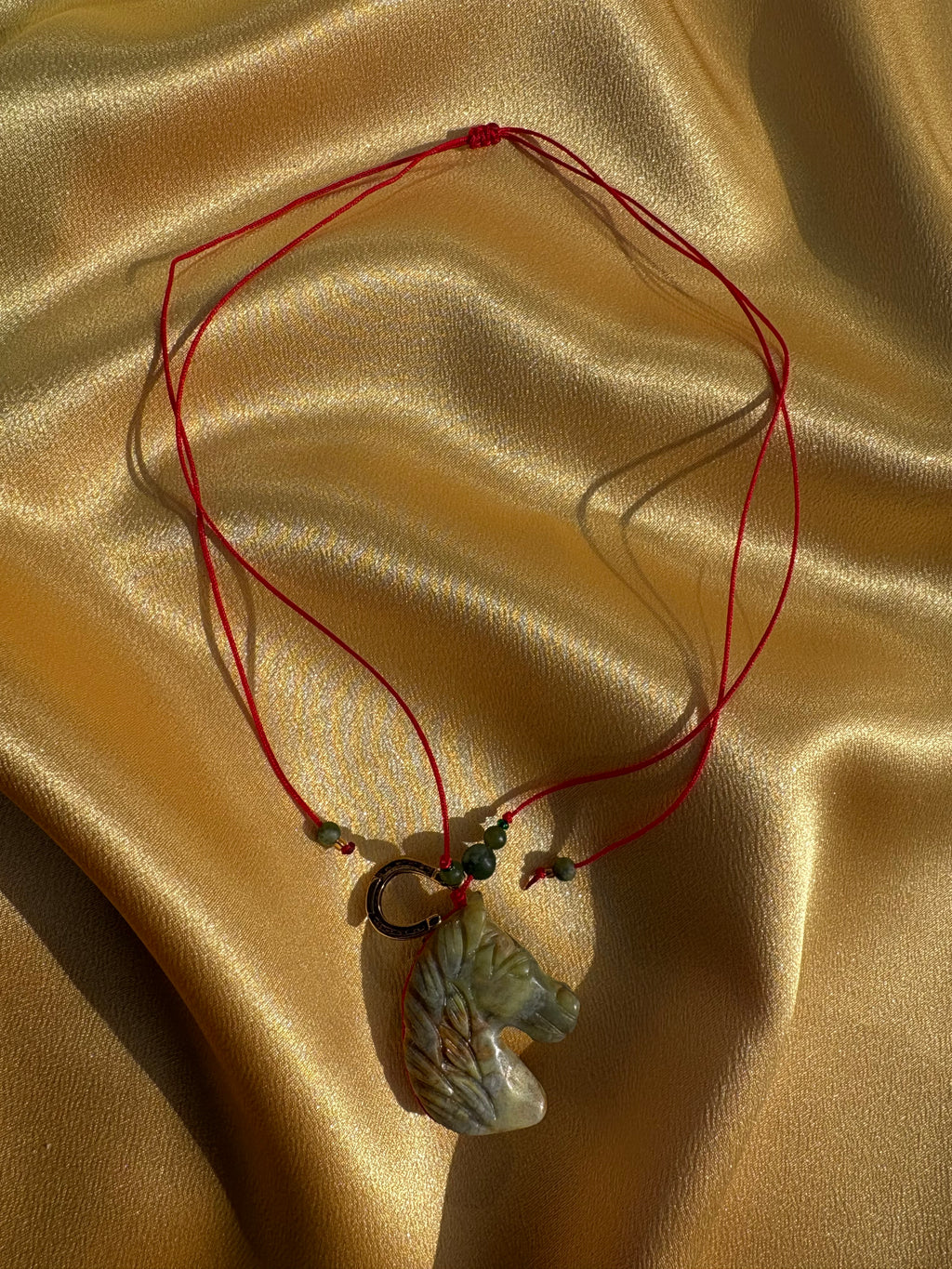Carved Jade Horse necklace