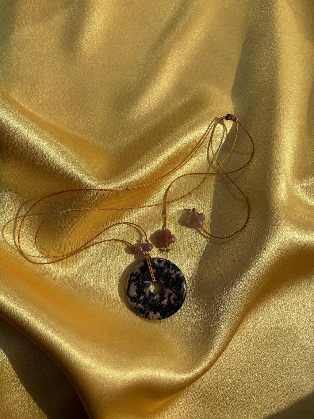 Rhodonite Donut necklace